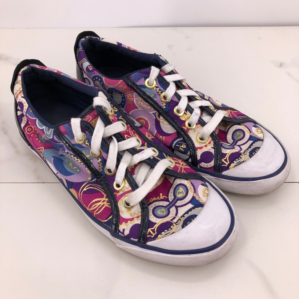 Like new Coach barrett multicolored tennis shoe